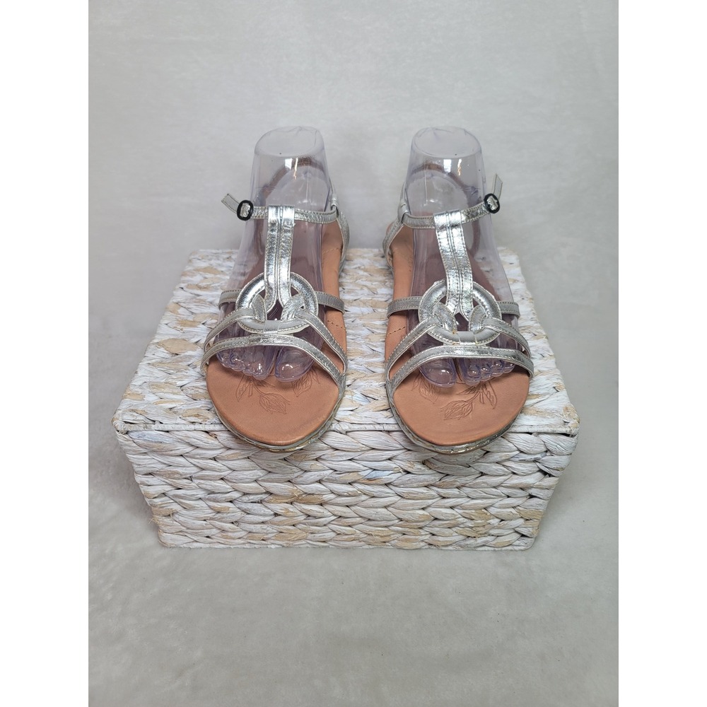 Born Silver Strappy Leather Sandals
